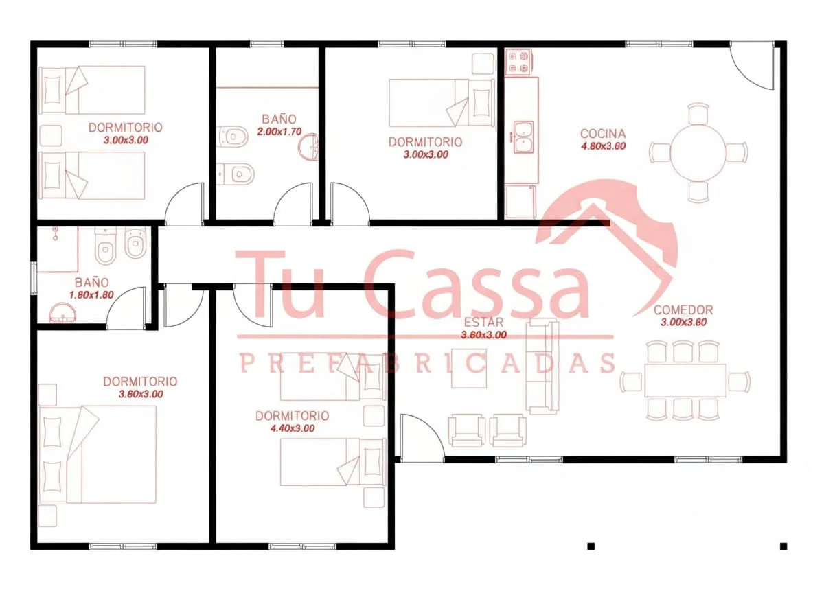 Plano de VIVIENDA TRADICIONAL 6