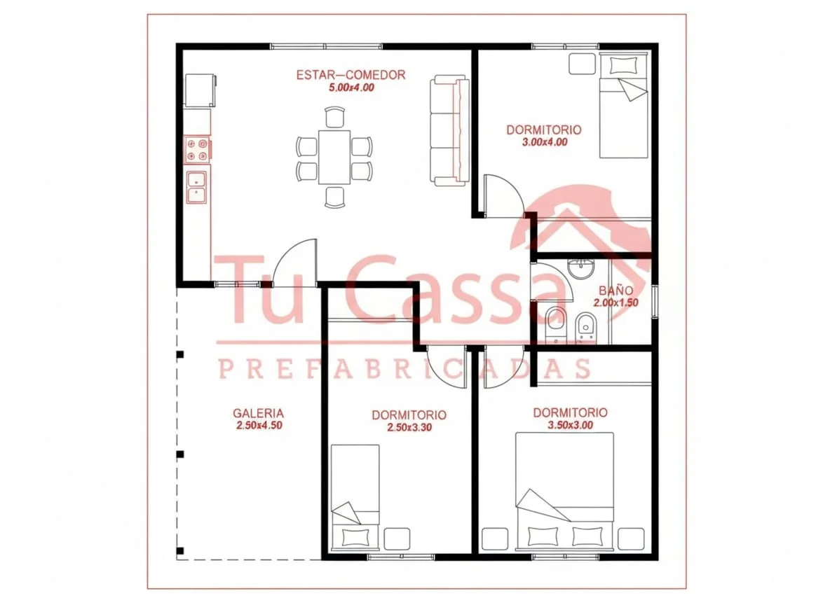 Plano de VIVIENDA TRADICIONAL 7