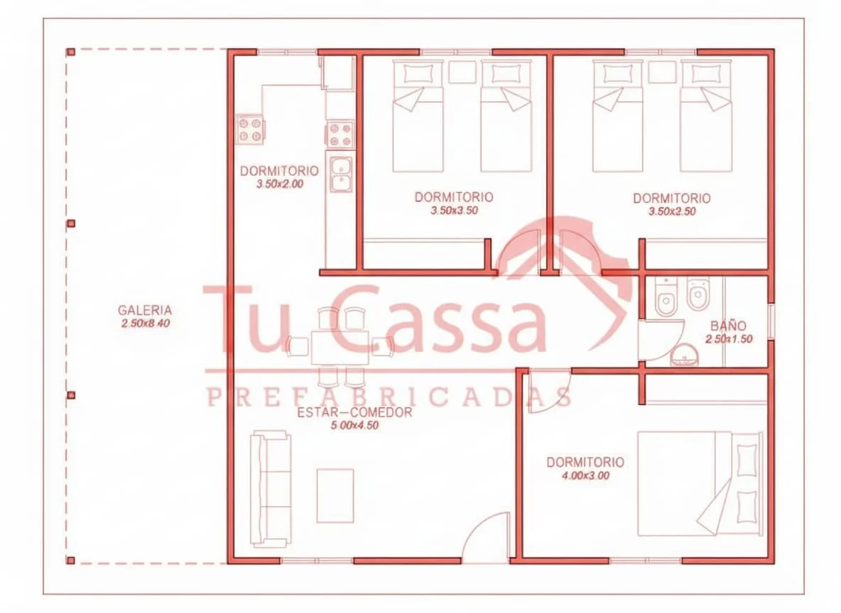 Plano de VIVIENDA TRADICIONAL 9