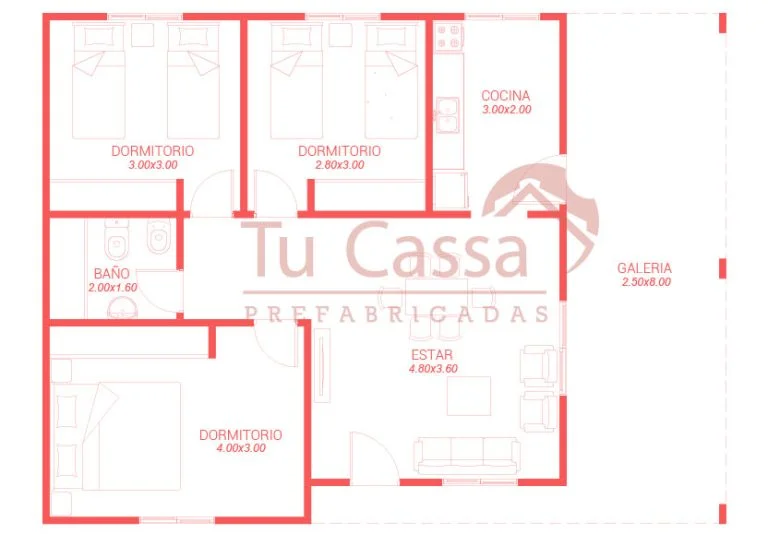 Plano de VIVIENDA MINIMALISTA 2