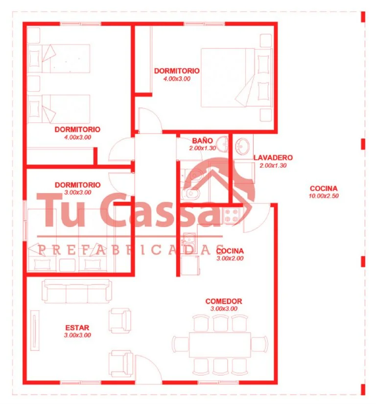 Plano de VIVIENDA MINIMALISTA 3